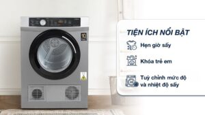 Máy Sấy Quần Áo Aqua AQH-V800H.SS 8Kg