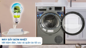 Máy Sấy Quần Áo Beko Inverter 10Kg B5T4429WM