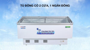 Tủ Đông Alaska Mặt Kính Cong KN-400 1 Ngăn 400 Lít