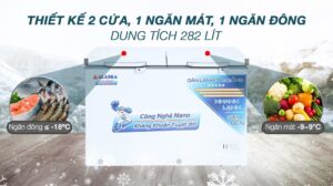 Tủ Đông Alaska Dàn Đồng BCD-4568C 2 Ngăn 2 Cánh 450 Lít