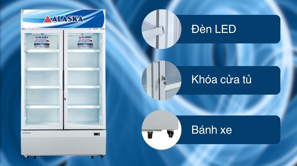 Tủ Mát ALaska Inverter 800 Lít 2 Cánh LCI-800C