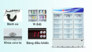 Tủ Mát ALaska Inverter 1200 Lít 3 Cánh LCI-1200C3