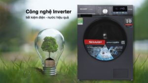 Máy Giặt Sharp Inverter 11Kg ES-FM110CB-DG