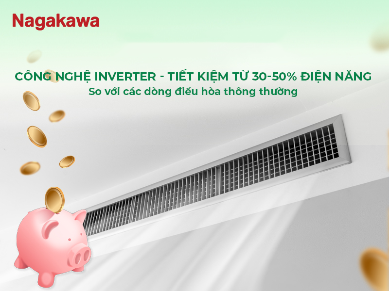 Điều Hòa Nối Ống Gió Nagakawa 36000BTU 2 Chiều NBH-A36E