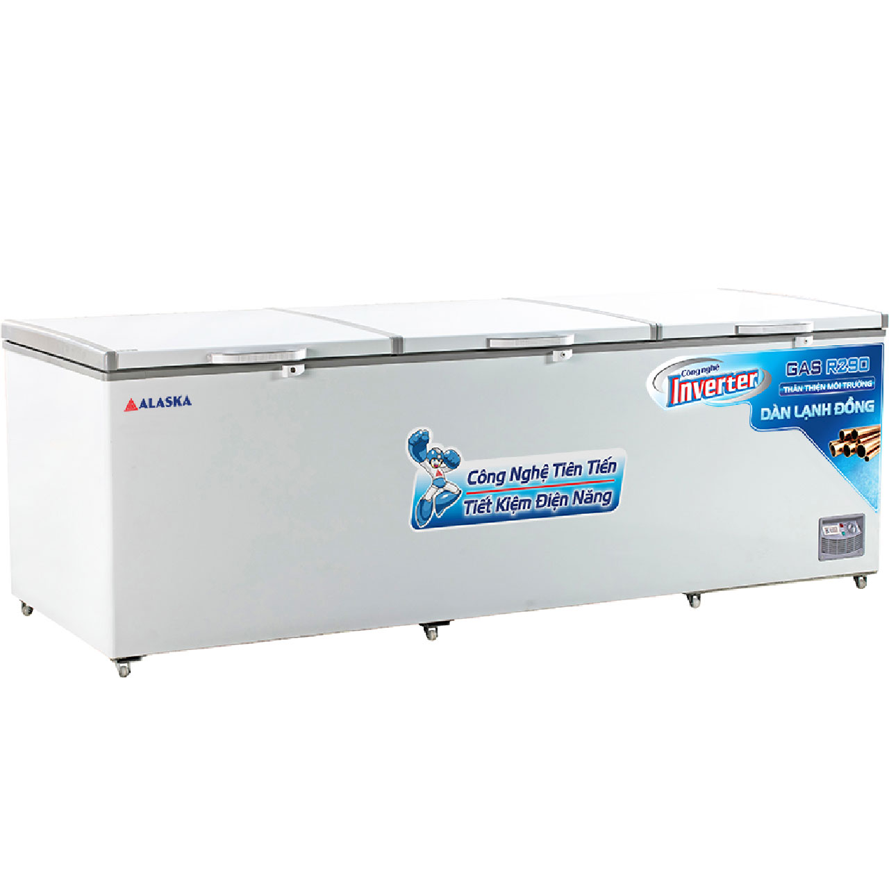 Tủ Đông Alaska Inverter HB-1100CI 1 Ngăn 3 Cánh 742 Lít