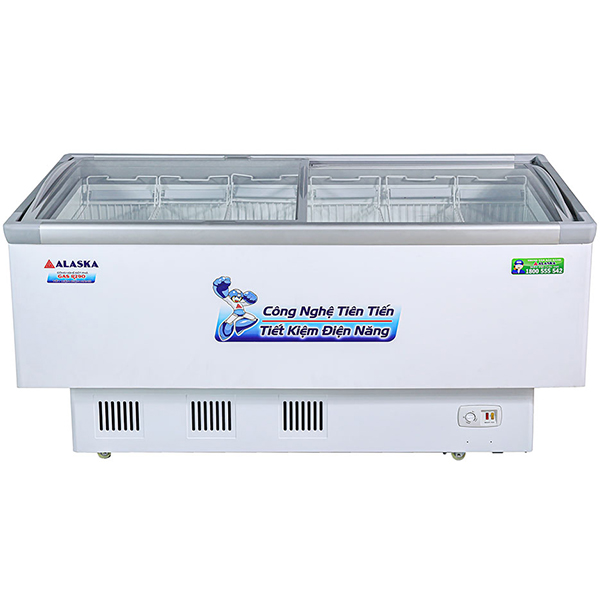 Tủ Đông Alaska Mặt Kính Cong KN-400 1 Ngăn 400 Lít