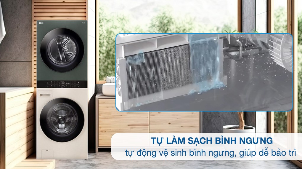Tháp Giặt Sấy LG Inverter WashTower Giặt 14Kg Sấy 10Kg WT1410NHEG
