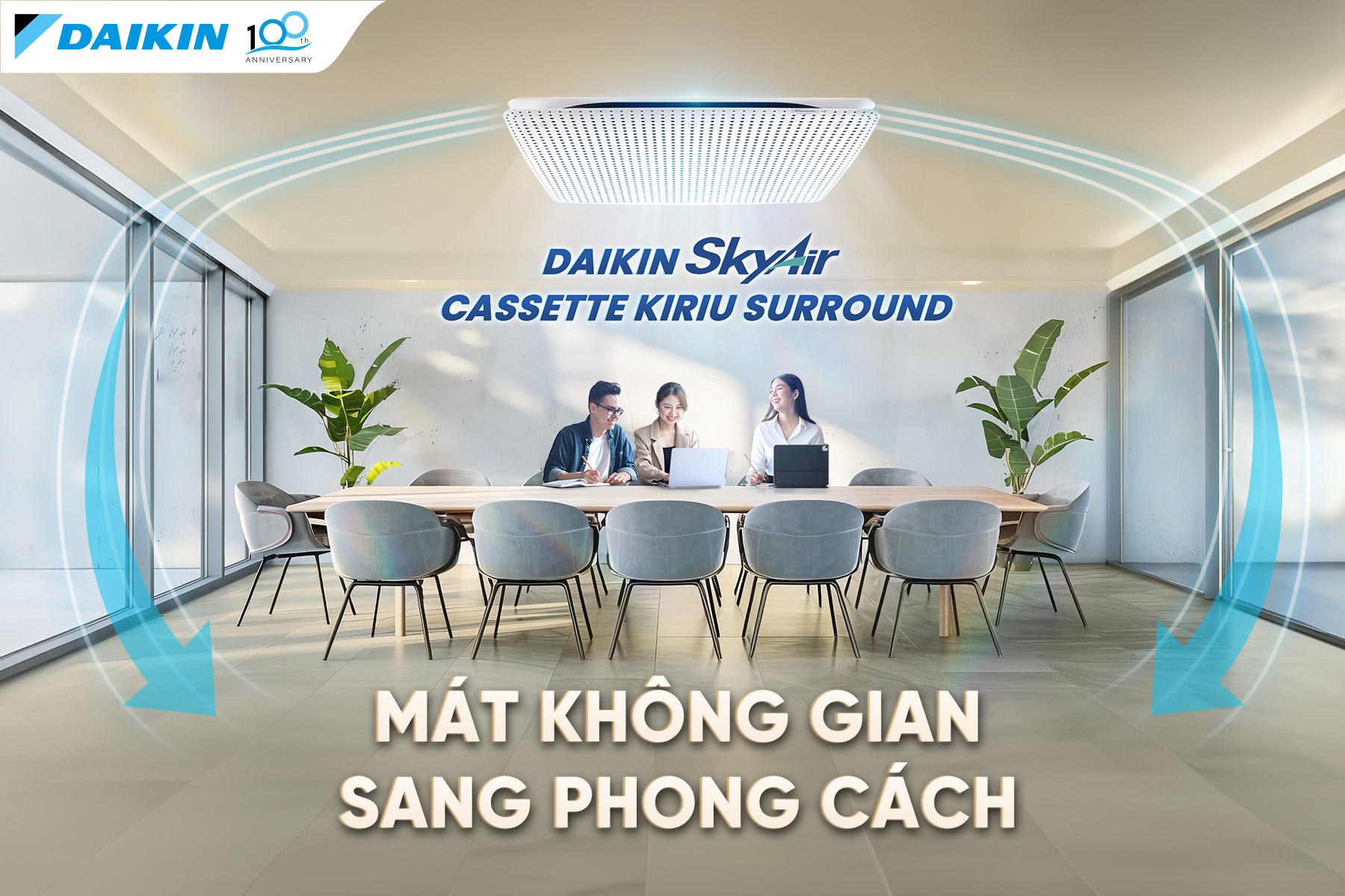 Điều hòa âm trần Daikin FCFG100AV1V công suất lạnh mẽ, làm mát nhanh chóng, đồng đều khắp phòng
