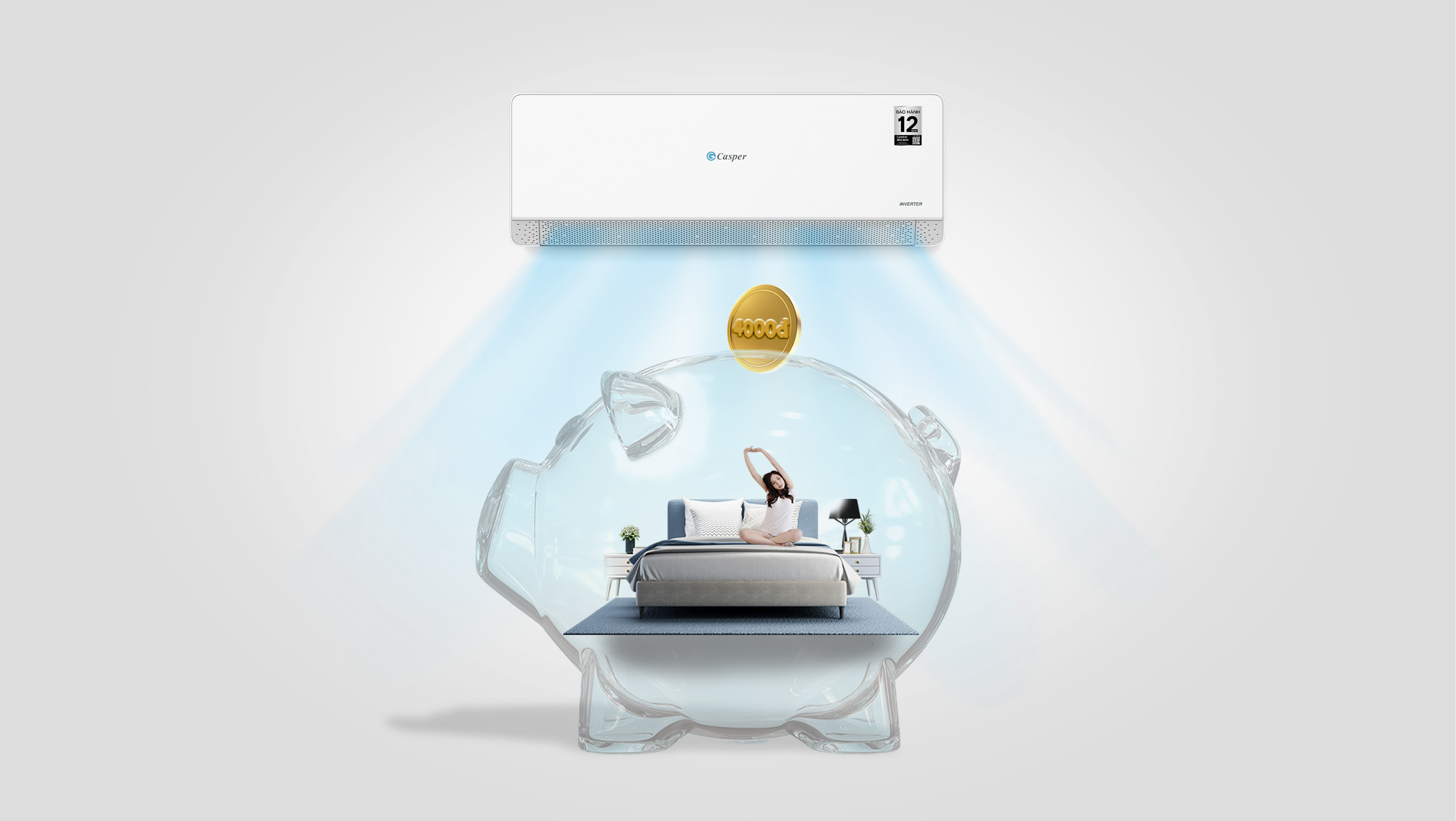 Điều hòa Casper QC-12IU36A Inverter có những ưu điểm nổi bật gì?