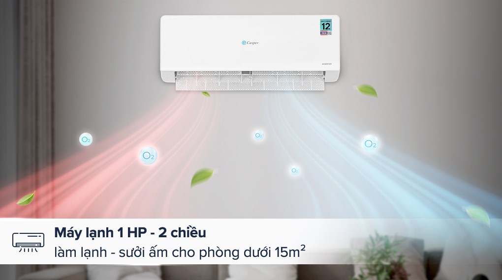 Điều hòa Casper 2 chiều QH-12IU36A mang đến không gian dễ chịu quanh năm