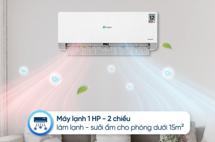 Điều hòa Casper QH-09IU36A 9000BTU: Linh hoạt làm mát, tiết kiệm hiệu quả