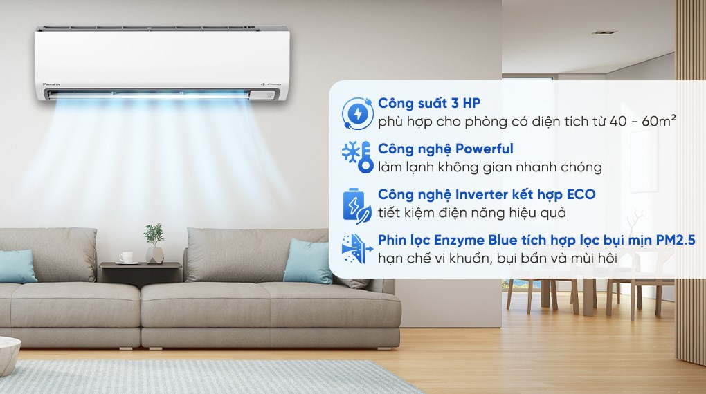 Điều hòa Daikin FTKF71ZVMV 24000BTU "Đắt xắt ra miếng"