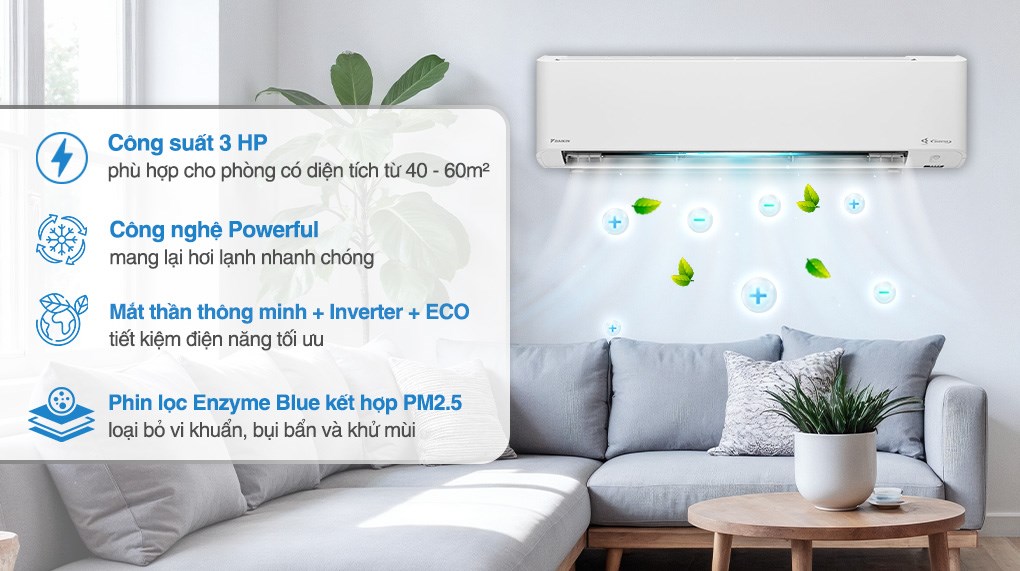 Điều Hòa Daikin 24000BTU 1 Chiều Inverter FTKY71ZVMV