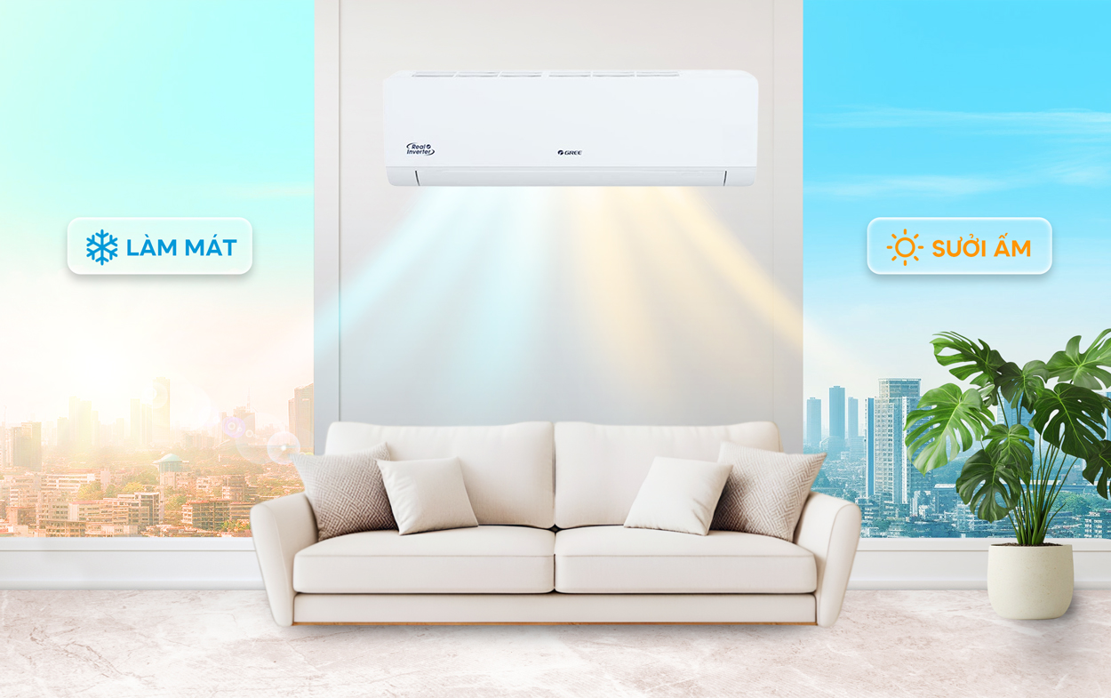 Điều hòa Gree BD12HI 12000BTU mát lạnh mùa hè, ấm áp mùa đông