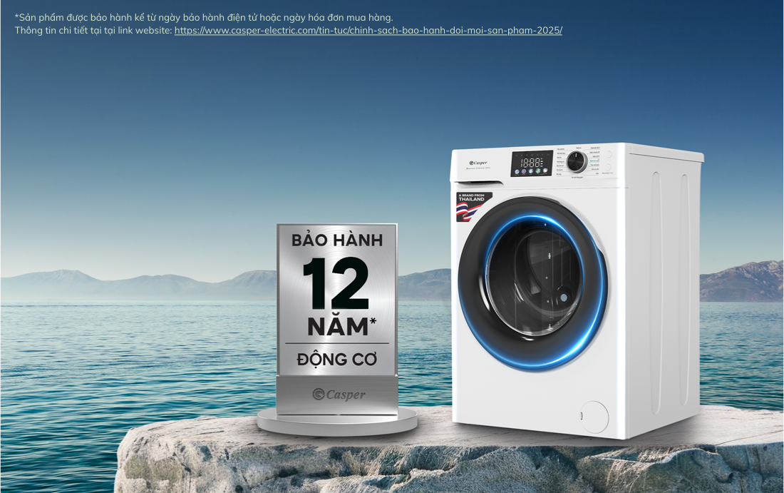 Máy giặt Casper WF-D8VWR1 8Kg có độ bền bỉ cao, giá thành hợp lý