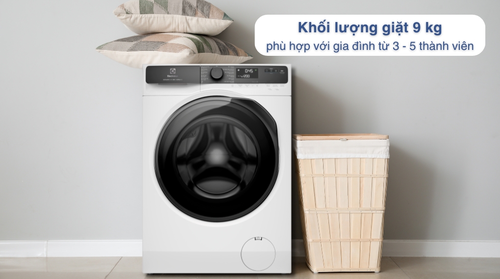 Máy giặt Electrolux EWF9023P5WC 9kg thích hợp cho gia đình có dưới 5 thành viên sử dụng