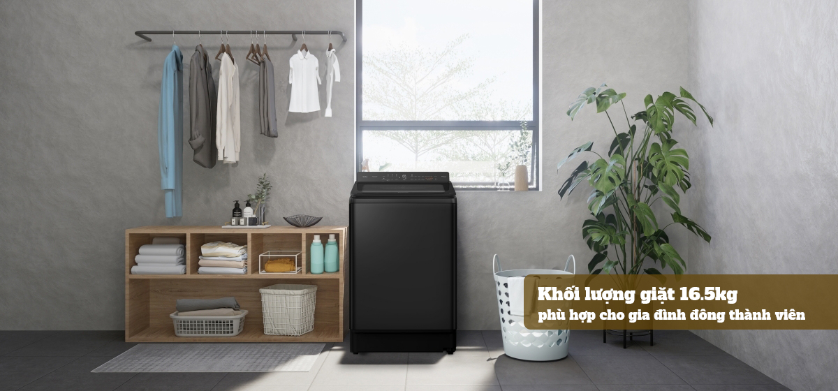Máy giặt Panasonic NA-FD165V3BV 16.5kg khối lượng giặt lớn, phù hợp với gia đình đông người