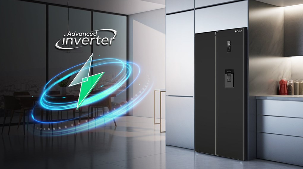 Tủ lạnh Casper Inverter RS-460PBW tiết kiệm điện vượt trội