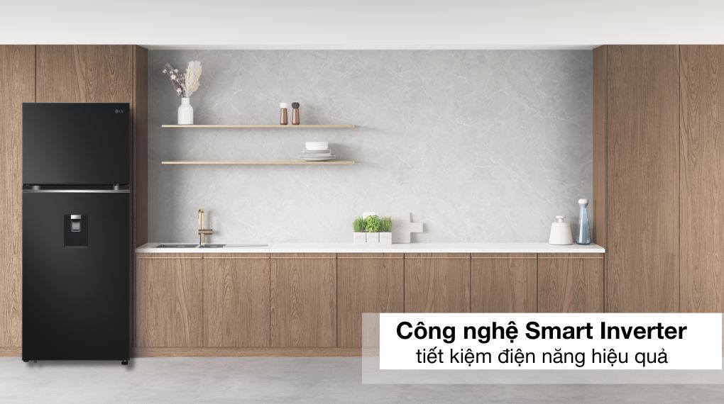 Tủ lạnh LG LTD37BLM Inverter tiết kiệm điện năng, vận hành êm ái