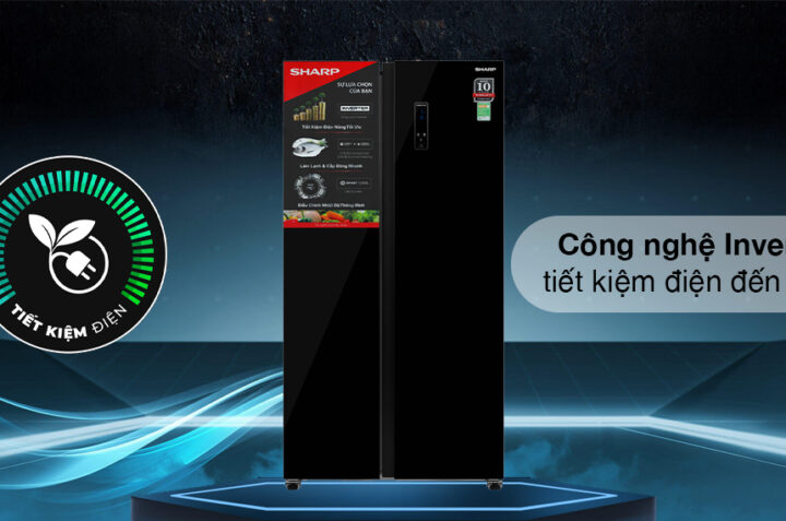 Tủ lạnh Sharp SJ-SBX530VG-BK: dung tích lớn, bảo quản tối ưu, tiết kiệm hiệu quả