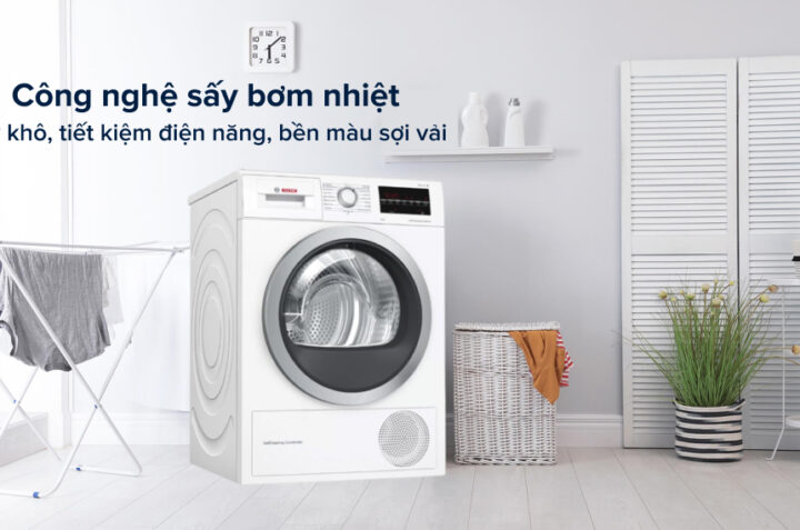 3 ưu điểm nổi trội của máy sấy Bosch WTW85400SG 9kg
