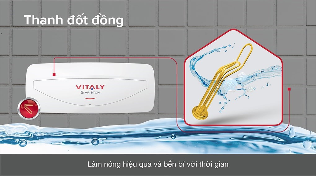 Bình nóng lạnh Ariston VITALY Slim 20 20 lít giá rẻ