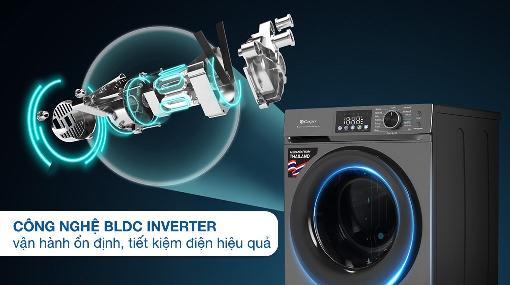 Máy giặt Casper WF-D125VGR1 Inverter tiết kiệm điện