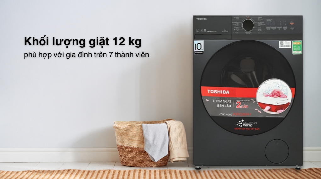 Máy giặt Toshiba TW-T21BU130UWV(MG) 12kg dung tích lớn giặt thoải mái cho gia đình đông người