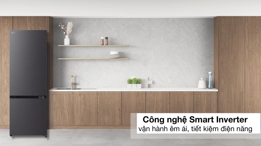Tủ lạnh LG LBB33BLM Inverter tiết kiệm điện năng vượt trội, tối ưu chi phí mỗi tháng