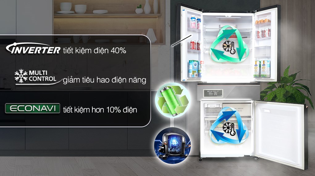 Tủ lạnh Panasonic NR-YW590YMMV Inverter tiết kiệm điện