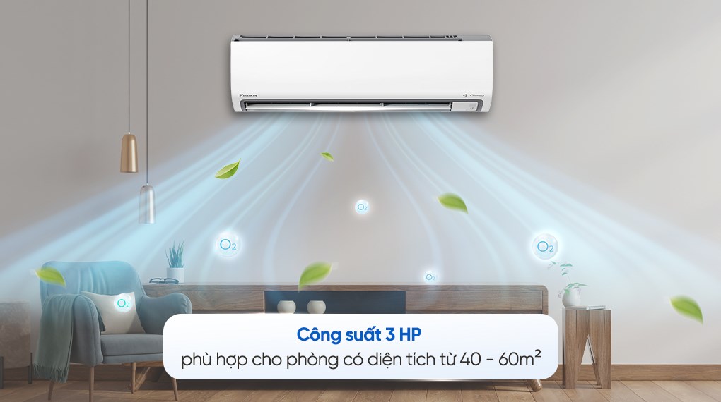 Điều hòa Daikin FTKF71ZVMV 24000BTU phù hợp làm lạnh cho những không gian rộng lớn