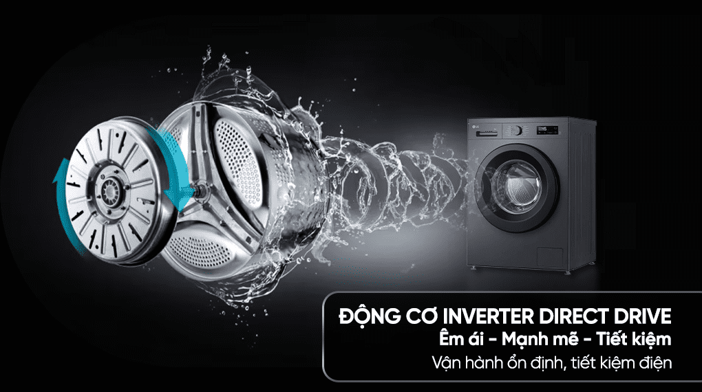 Máy giặt sấy LG FB1209D5M Inverter tiết kiệm điện vượt trội,  giặt sấy hiệu quả