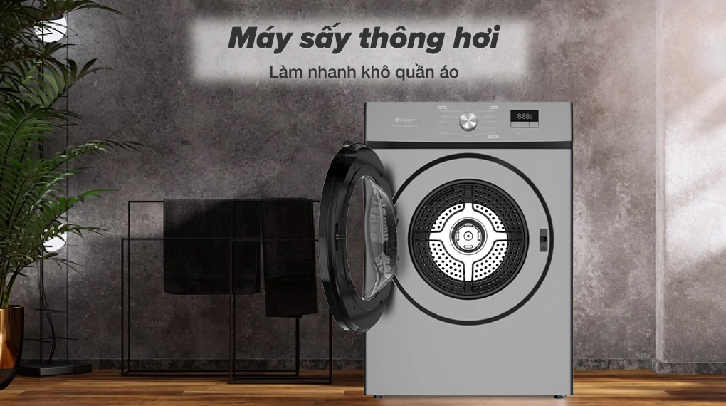 Máy sấy Casper TD-EE8VG1 8kg sấy nhanh chóng