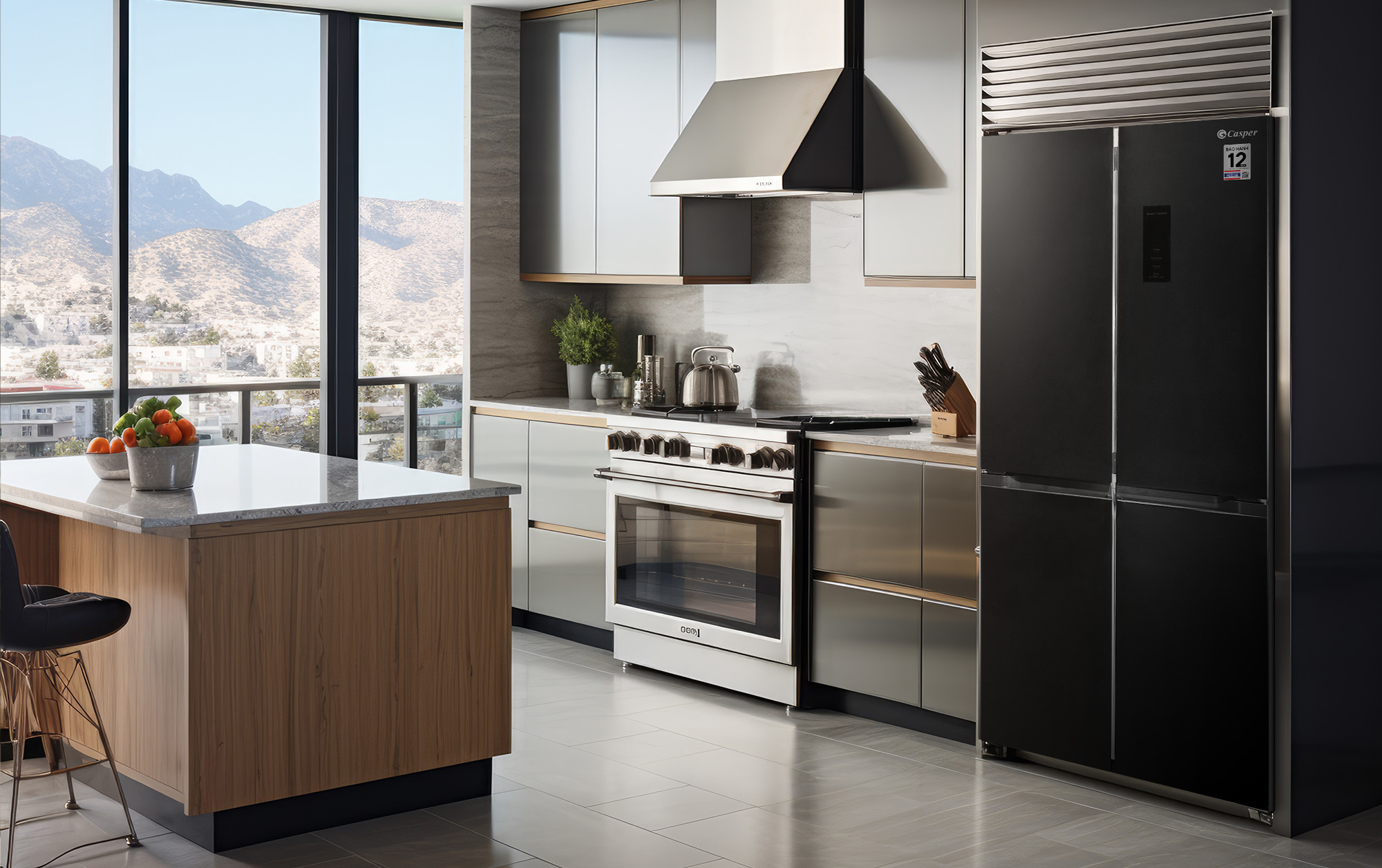 Tủ lạnh Casper RM-E432PBS 430 lít dung tích lớn, ngăn kệ rộng rãi bố trí thoải mái thực phẩm