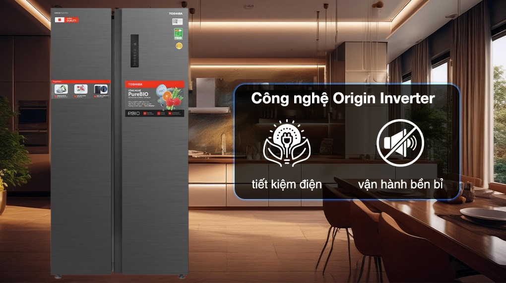 Tủ lạnh Toshiba GR-RS696WI-PMV(60)-AG tiết kiệm điện