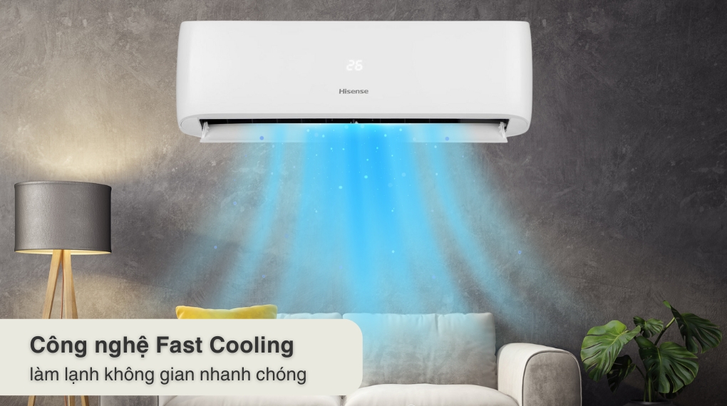 Điều hòa Hisense AS-12TR4RYDTU00B 12000BTU làm mát nhanh chóng, mang đến không gian sống trong lành