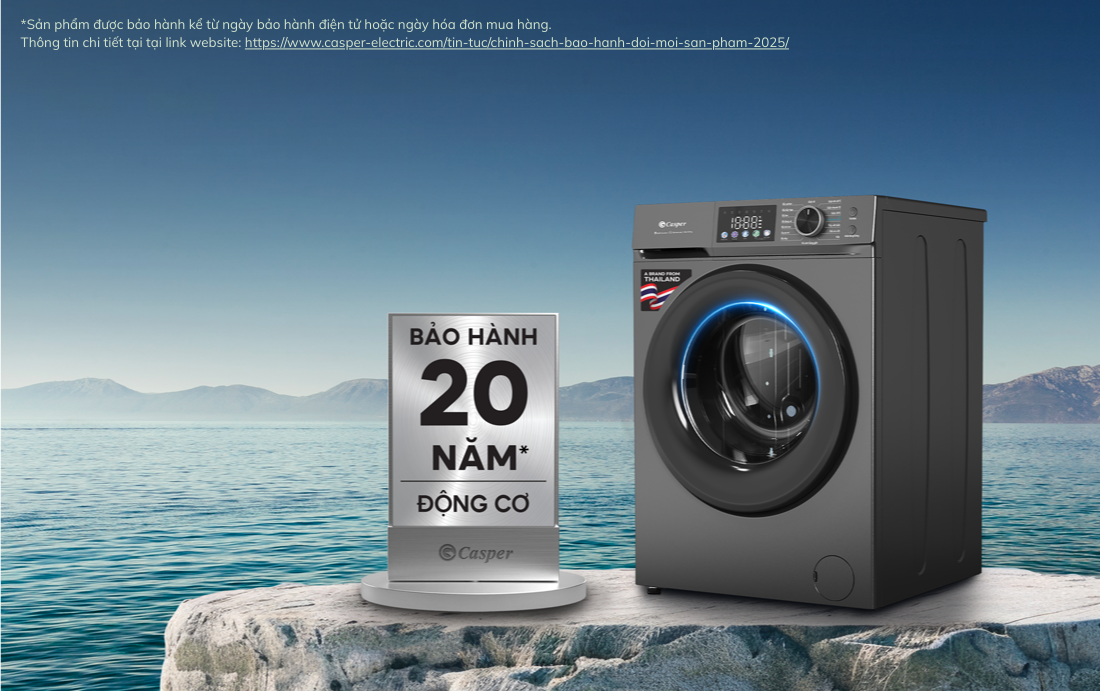 Về giá thành và chế độ bảo hành của máy giặt Casper Inverter WF-D125VGR1