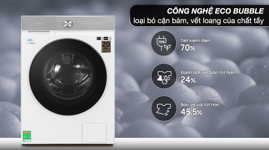 Máy giặt Samsung 14kg WW14BB944DGH/SV giặt sạch hiệu quả, bảo vệ áo quần