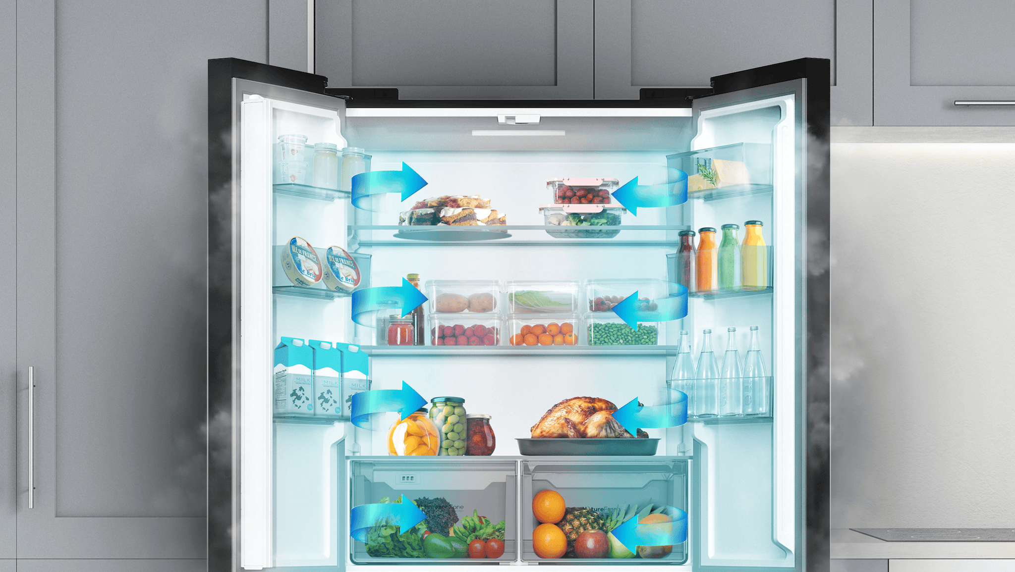 Tủ lạnh Casper RM-430PB Inverter dung tích lớn, thoải mái bảo quản thực phẩm