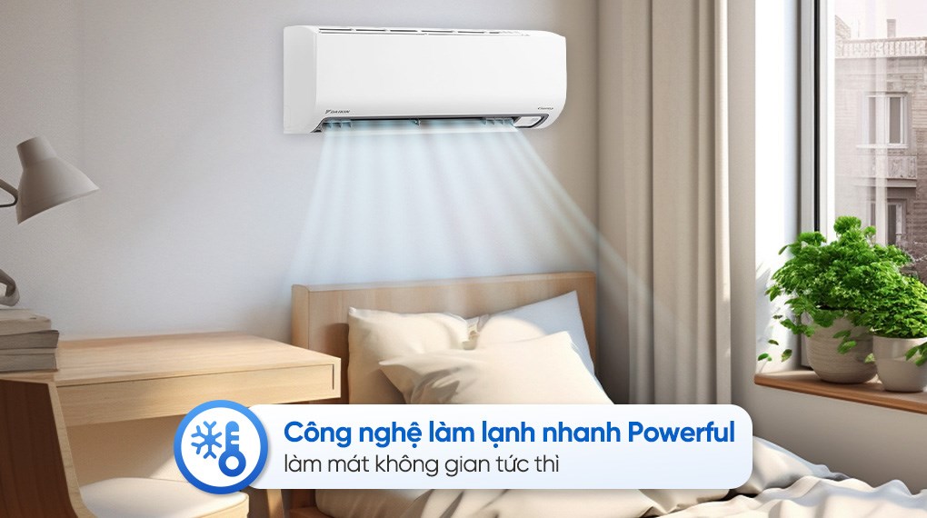 Điều hòa Daikin 18000BTU FTKB50ZVMV làm mát nhanh chóng, dễ chịu cho phòng diện tích lớn