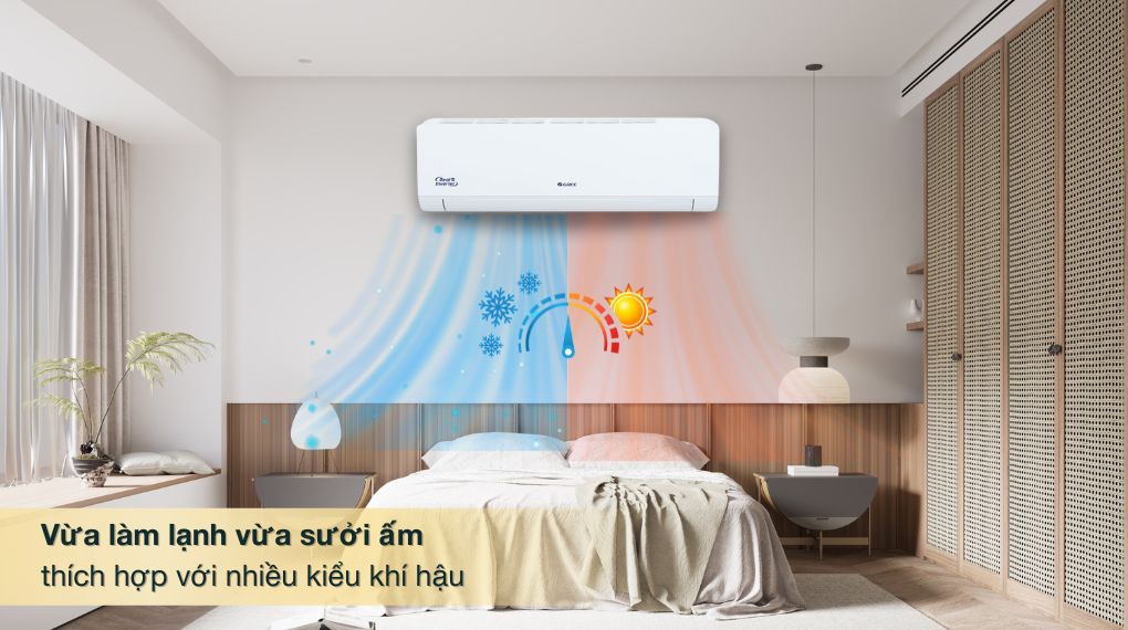 Điều hòa Gree BD9HI 9000BTU làm lạnh, sưởi ấm nhanh chóng, đem lại không gian dễ chịu