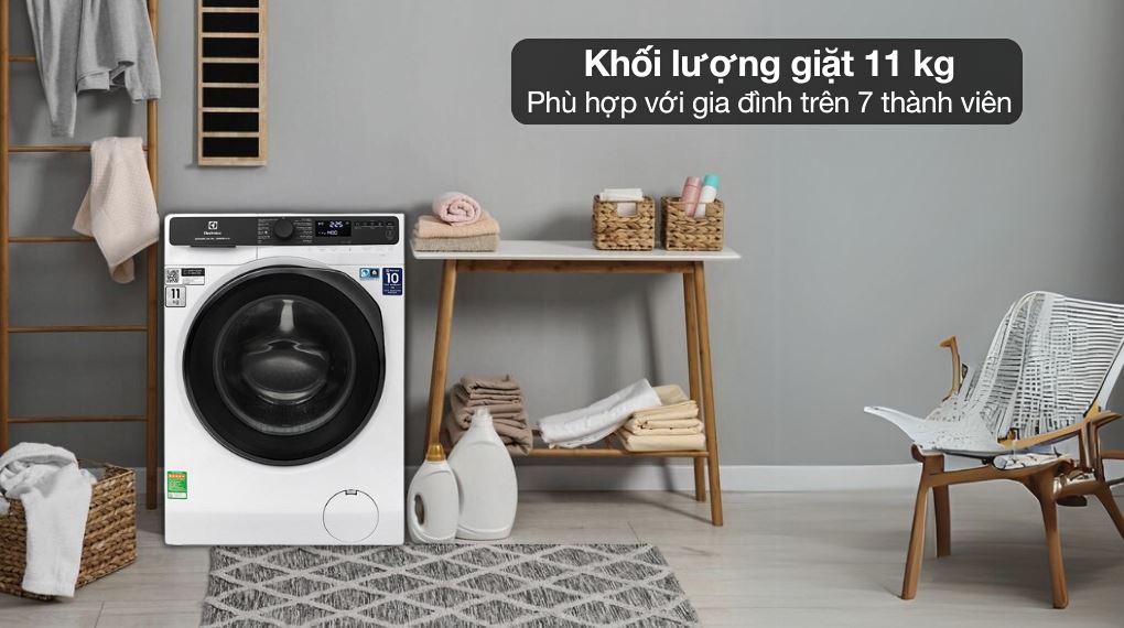Máy giặt Electrolux 11kg EWF1143R7WC khối lượng giặt lớn