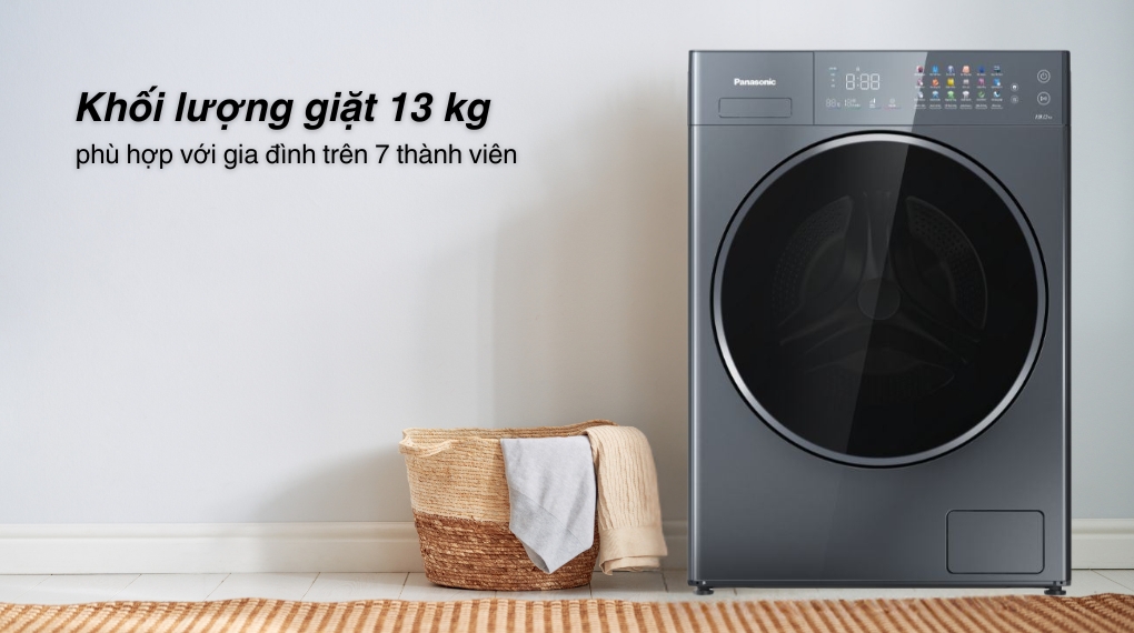 Máy giặt Panasonic NA-26CVX1AVT 13kg khối lượng giặt lớn, phù hợp cho gia đình có đông người