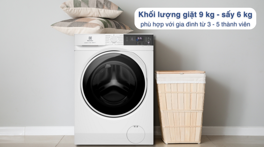 Máy giặt sấy Electrolux EWW9024P3WC 9kg tiết kiệm diện tích đáng kể