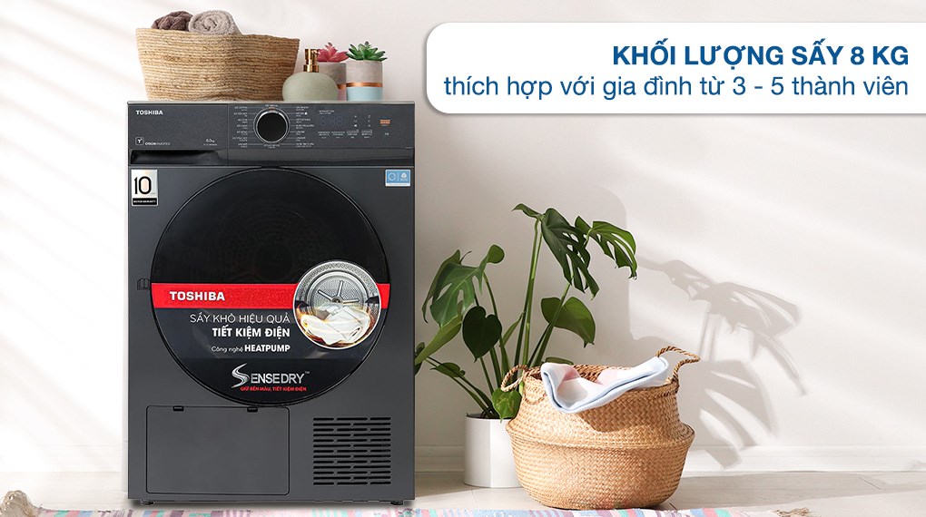 Máy sấy Toshiba TD-T21B90HWV(MG) tiết kiệm thời gian phơi