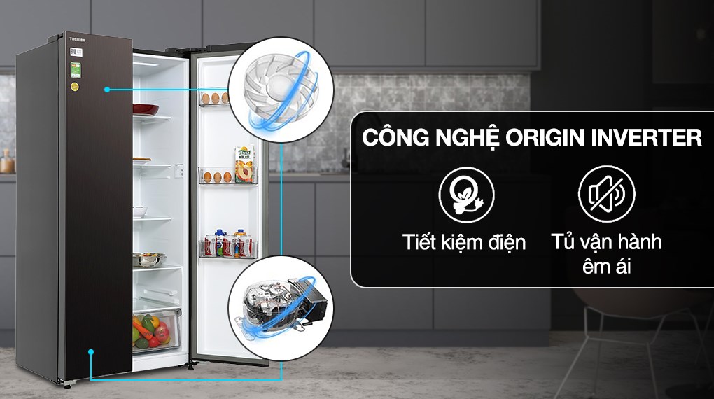 Tủ lạnh Toshiba GR-RS600WI-PMV(37)-SG bảo quản thực phẩm hiệu quả