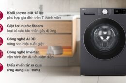 Khám phá những ưu điểm nổi bật của máy giặt LG 12kg FX1412N5G