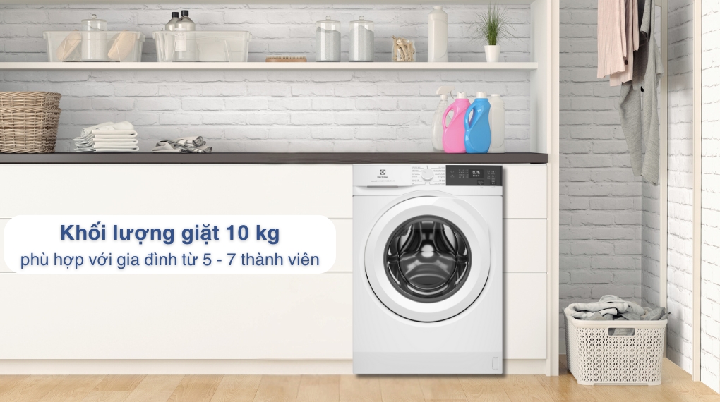 máy giặt Electrolux 10kg EWF1024D3WC khối lượng giặt lớn