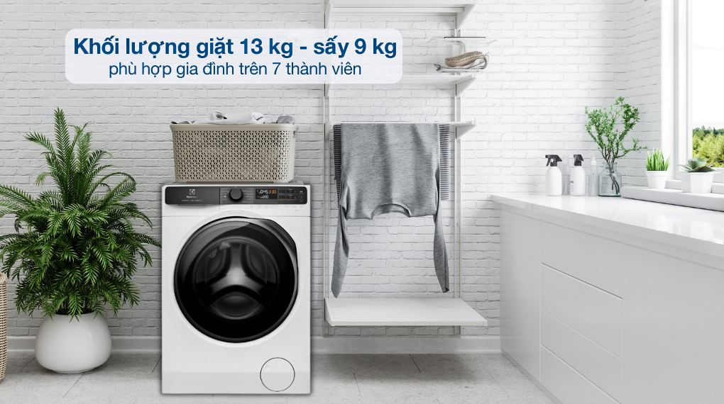Máy giặt sấy Electrolux EWW1343R7WC thích hợp cho gia đình đông người
