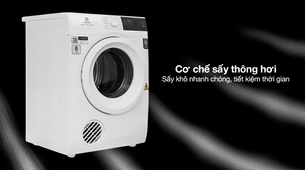 Máy sấy Electrolux EDV804H3WC 8kg sấy nhanh chóng, bảo vệ áo quần